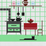 Charley Harper Needlepoint - Old Fashioned Kitchen